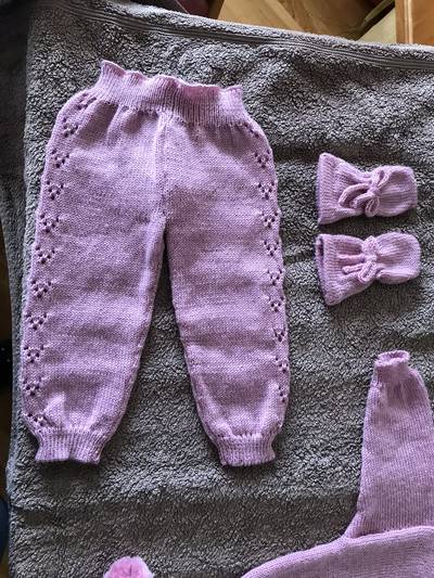 Lace baby pants