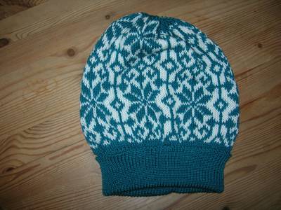 The green and white hat
