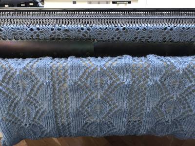 Black heather lace light blue