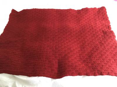 Small red blanket finished