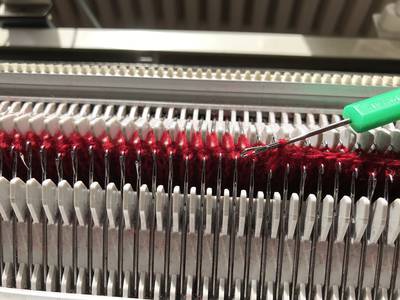 Small red blanket cast off 2