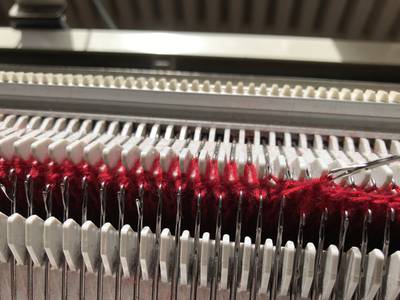 Small red blanket cast off 1