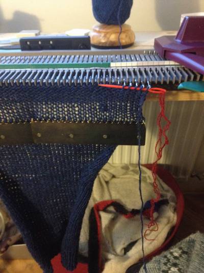 Setting aside stiches for armhole